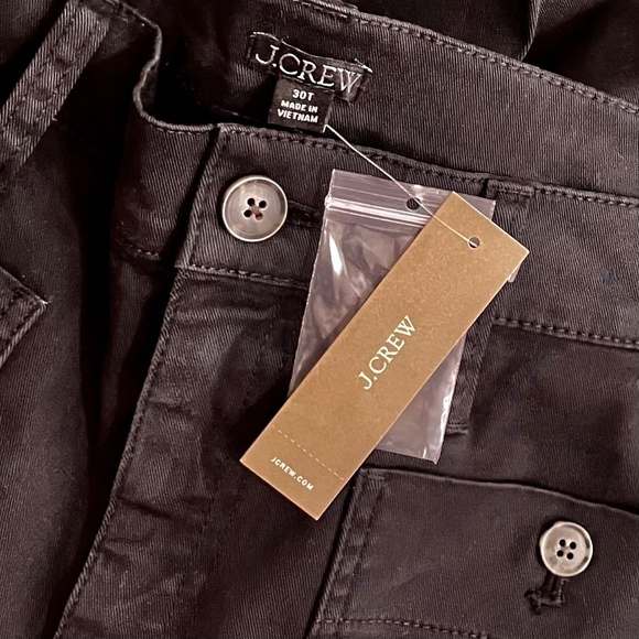 NWT!! J. CREW Sailor Slim Wide Leg Chino Pants Solid Black Nautical 30T 30 Tall - Picture 12 of 16